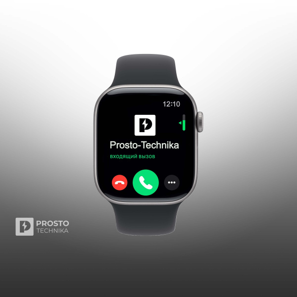 Apple Watch S11 46mm Space Gray Sport Band Black S/M